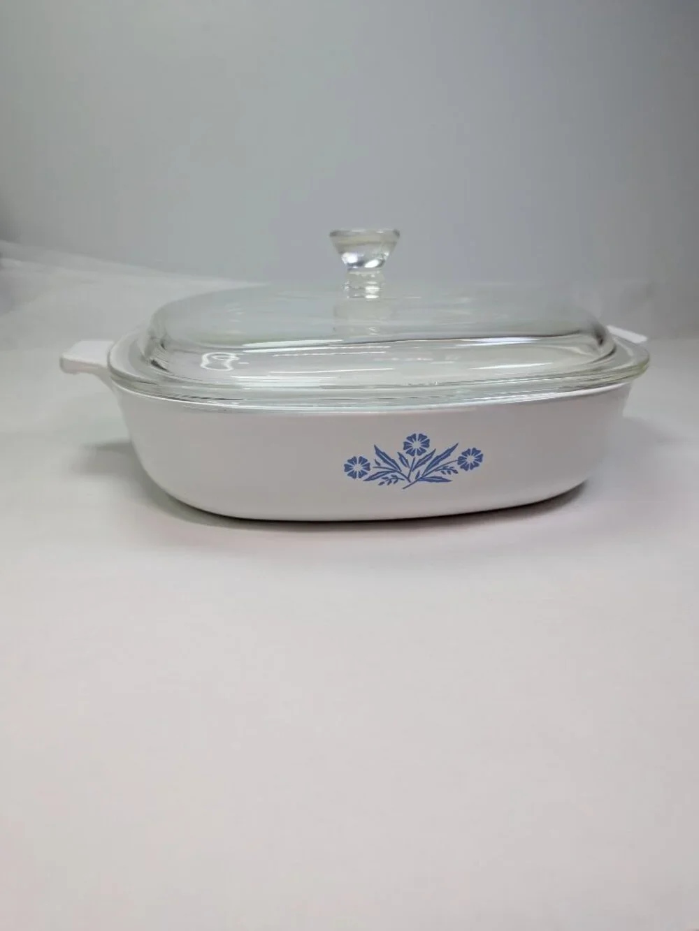Vintage Corning Ware P-9-B Blue Cornflower Casserole & Lid MCM 80s